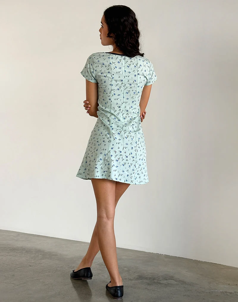 Vaiso Minikleid in hübschem Blütengrün