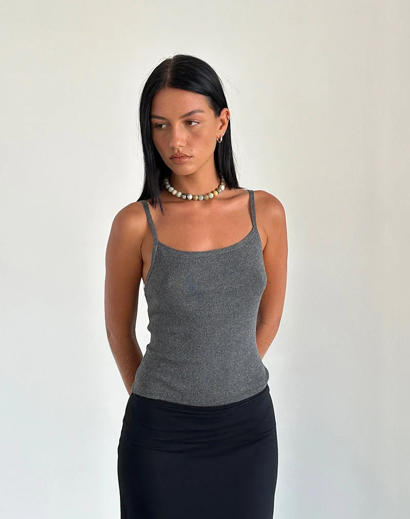 Riona Vest Top in Dunkelgrau