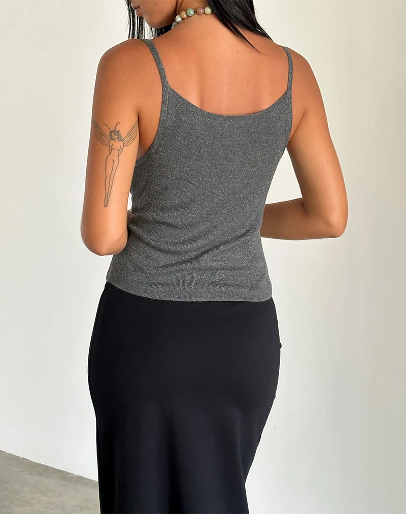 Riona Vest Top in Dunkelgrau