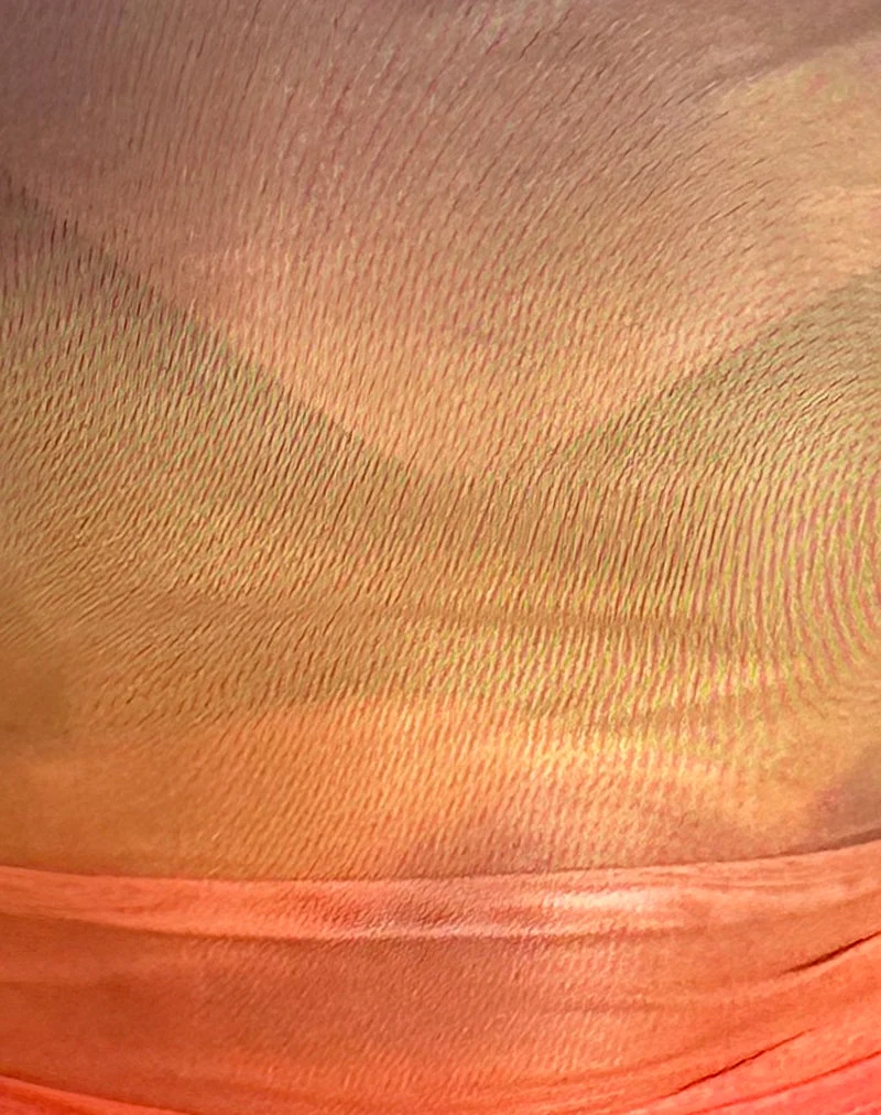 Bastille Top aus Mesh bedruckt Orange Sunset