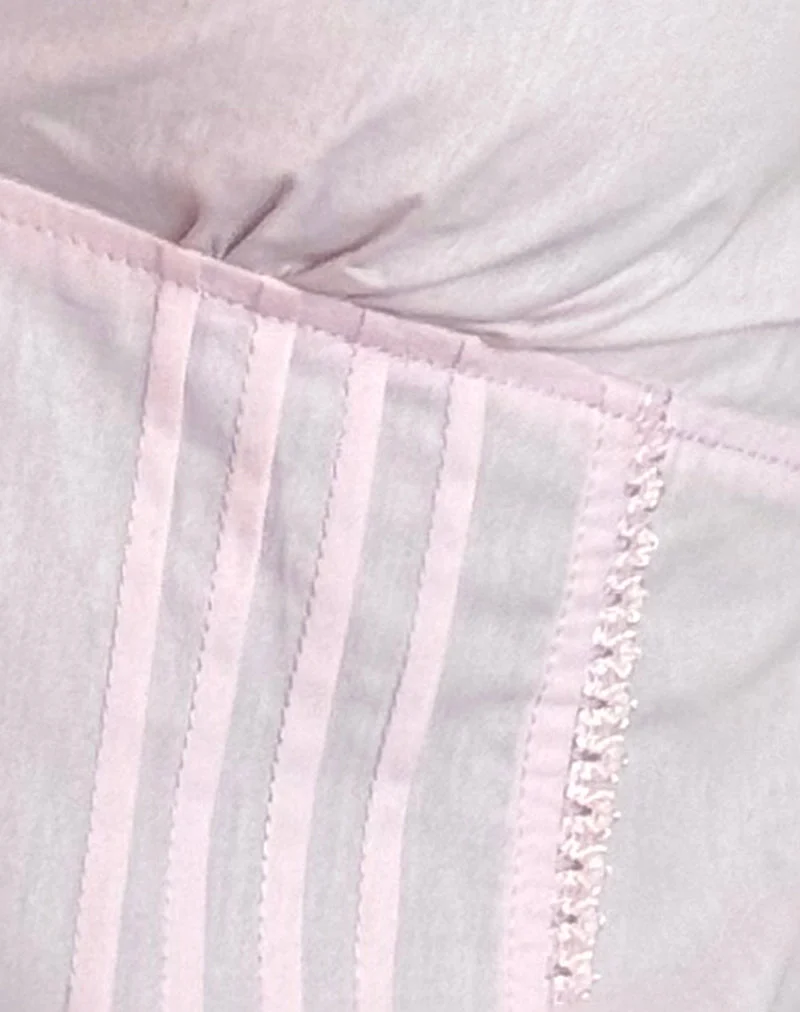 Jepuni Cami Top aus hellrosa Popeline