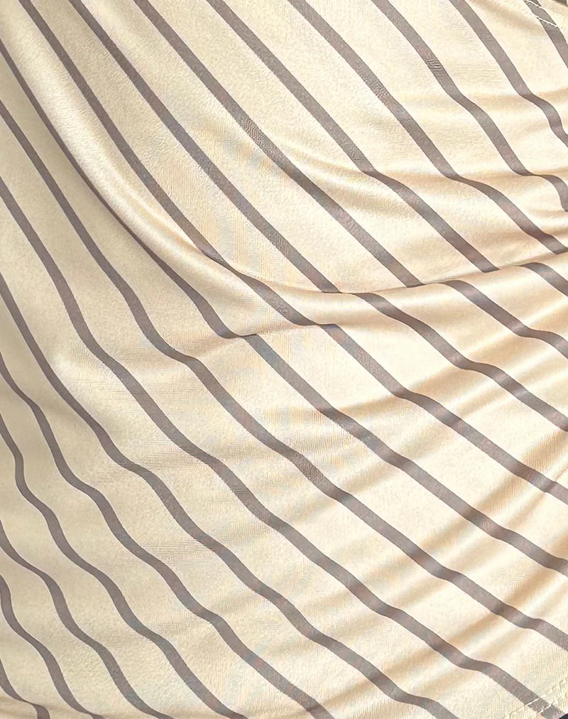 Fayez Slinky Top in Gelb Diagonal gestreift