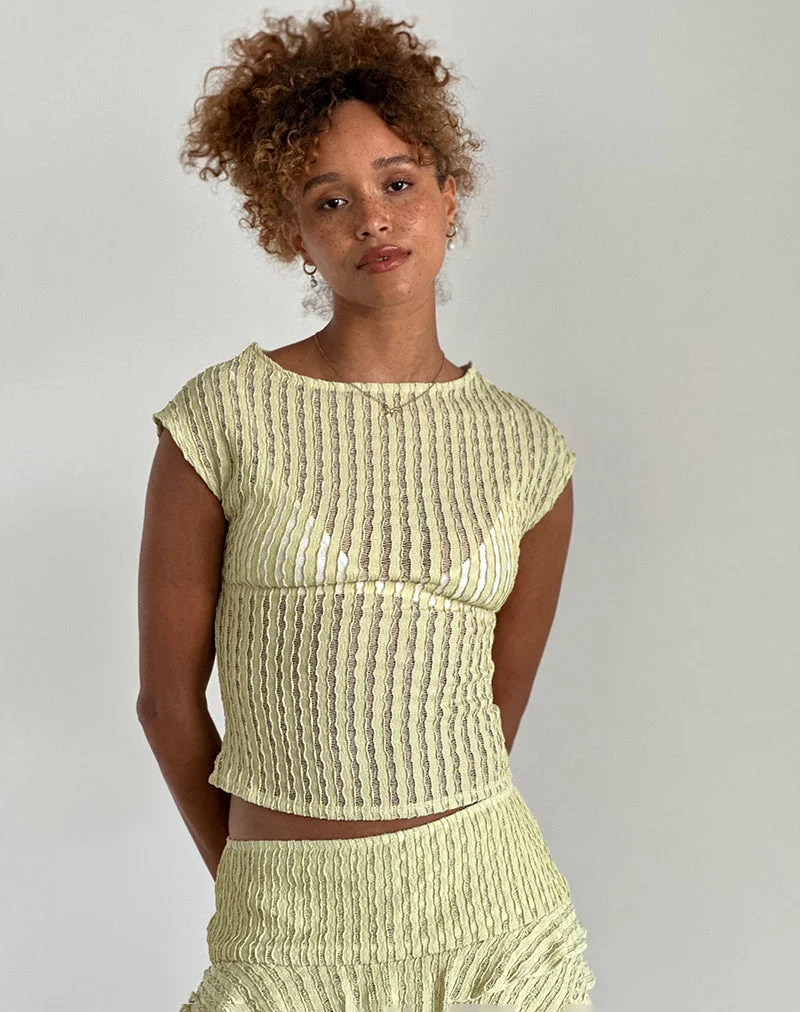 Nova Top in Crinkle Sage