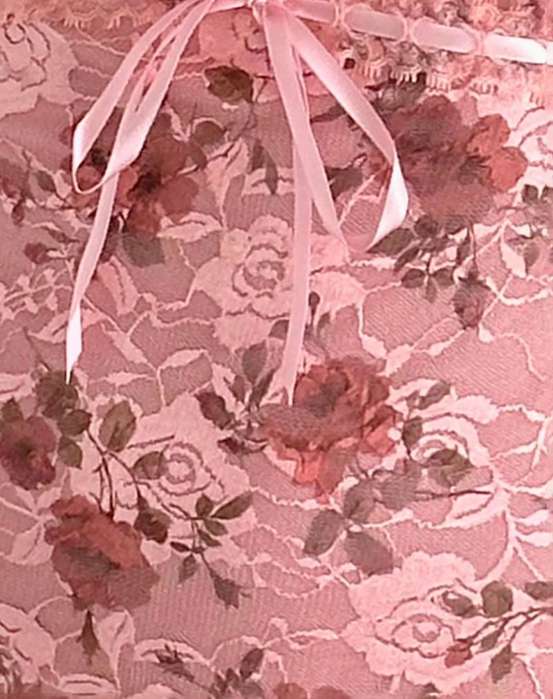 Prinsa Kleid in Rosa Spitze Floral Bloom