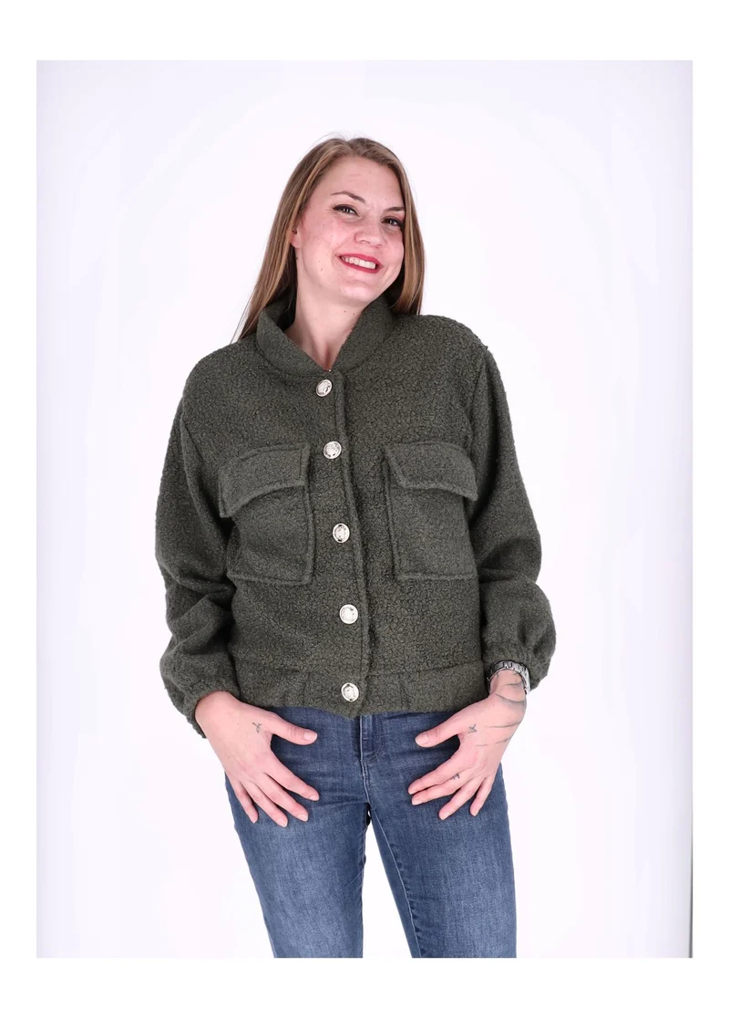 Bundjacke Damen Bouclé