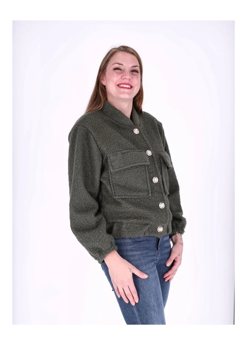 Bundjacke Damen Bouclé