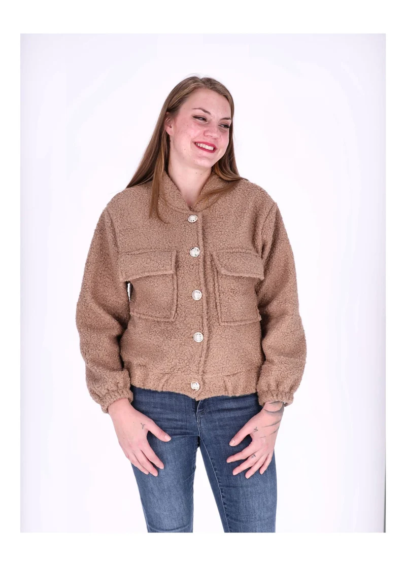 Bundjacke Damen Bouclé