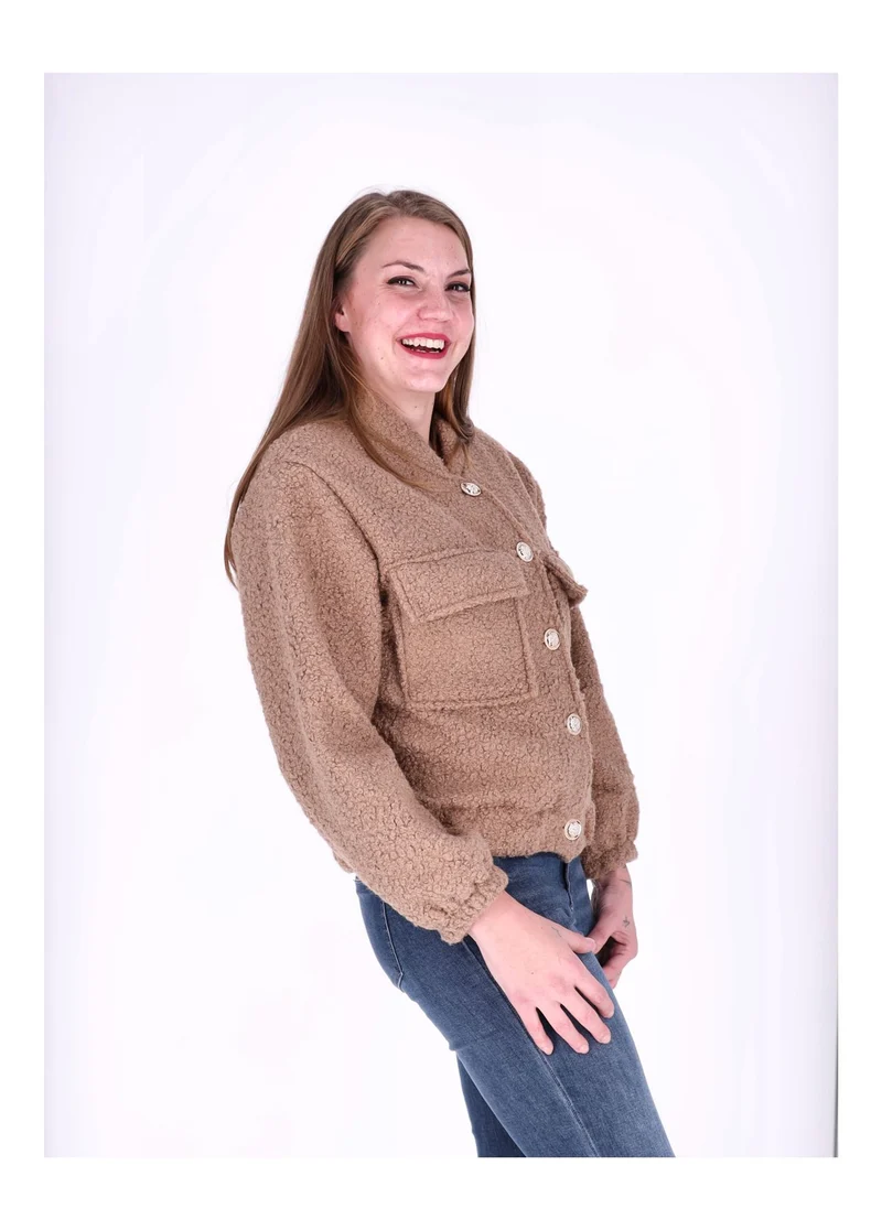 Bundjacke Damen Bouclé