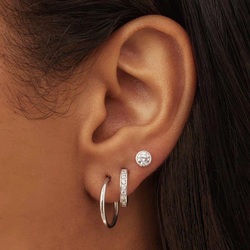 Isabel Bernard Saint Germain Juliette 14 Karat | Weißgold Ohrstecker IB360206