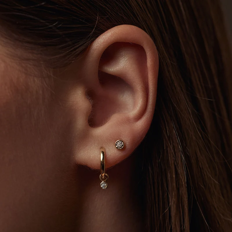 Isabel Bernard De La Paix Inaya 14 Karat | Gold Ohrstecker | Diamant 0.04 Karat | IBD360026