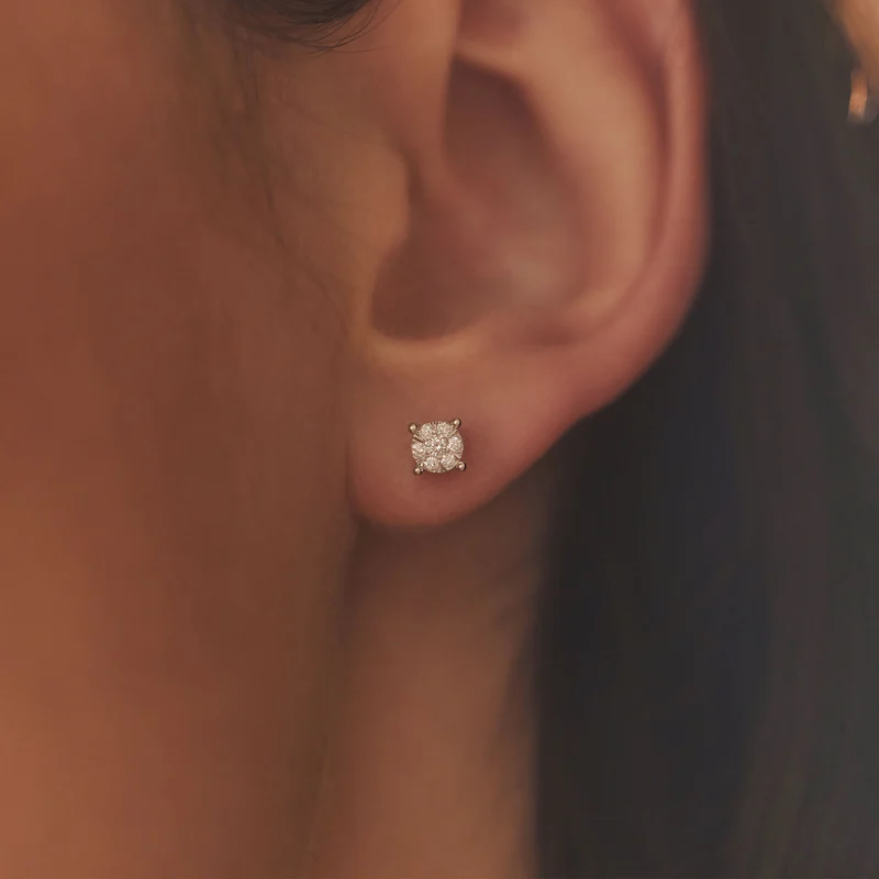 Isabel Bernard De la Paix Hanaé 14 Karat | Weißgold Ohrstecker | Diamant 0.16 Karat | IBD360016