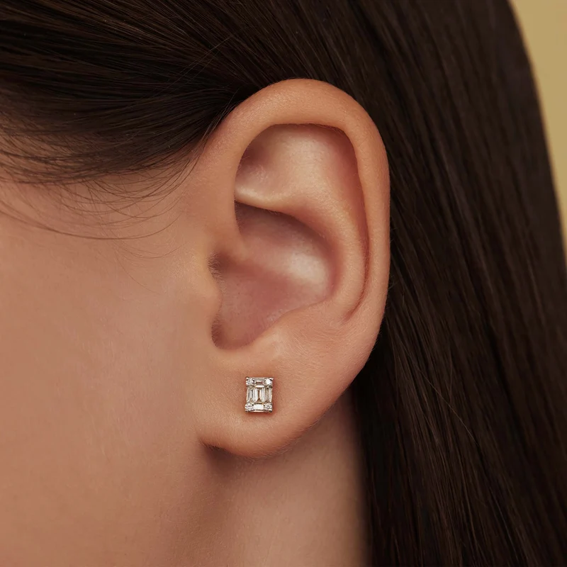 Isabel Bernard De la Paix Maxime 14 Karat Goldohrrstecker mit Diamant 0.26 ct IBD360020