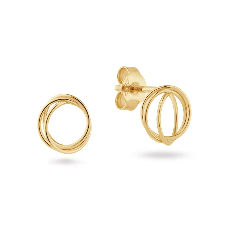 Jackie Gold Spindle 14 Karat Gold Studs JKE25.551