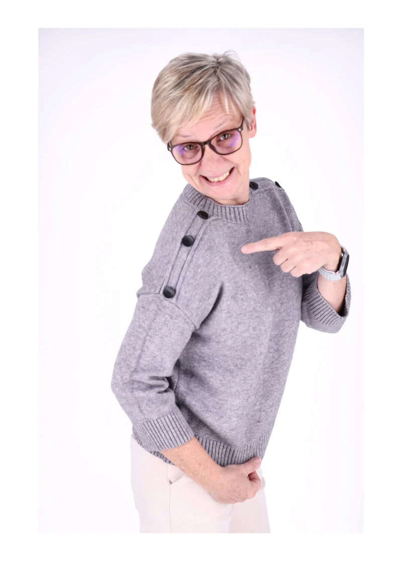 Splash of Color Strickpullover Damen