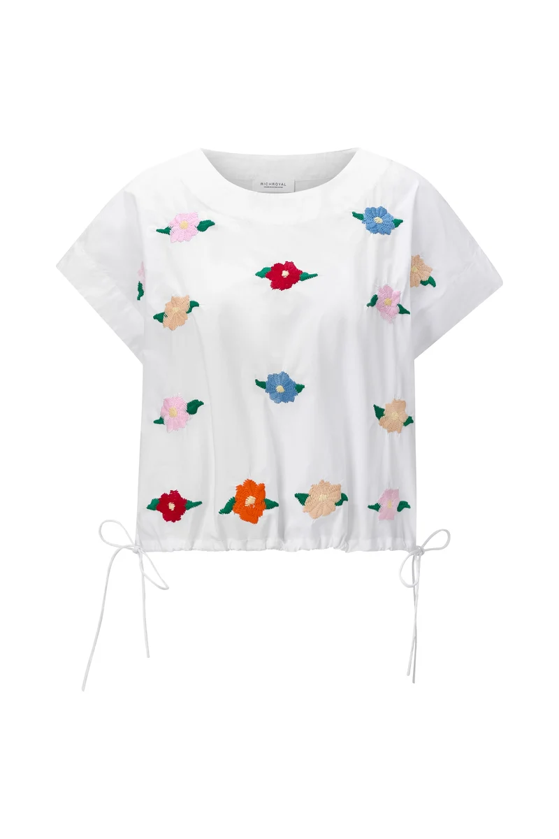 Embroidery Shirt Blouse, white