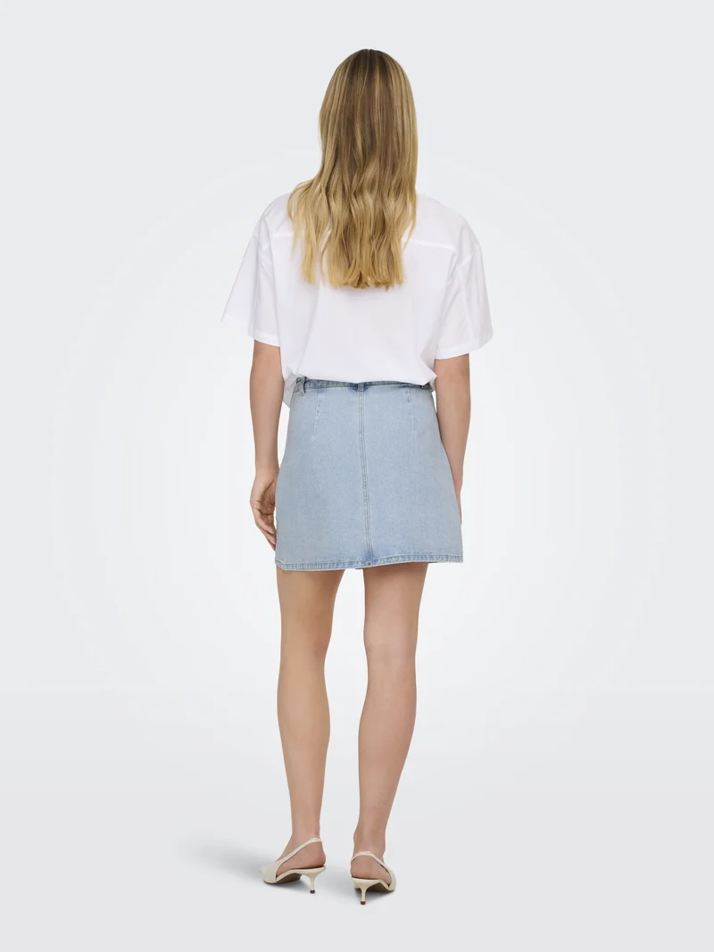 JDYSHIRAZ HW SKIRT DNM, Light Blue Denim