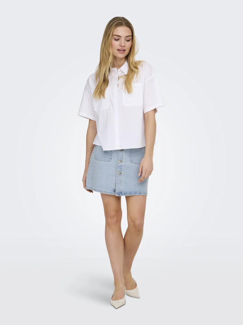JDYSHIRAZ HW SKIRT DNM, Light Blue Denim
