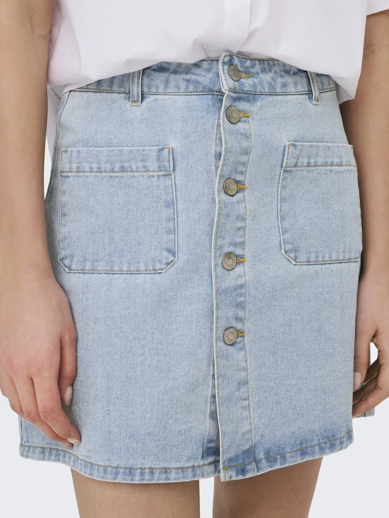 JDYSHIRAZ HW SKIRT DNM, Light Blue Denim