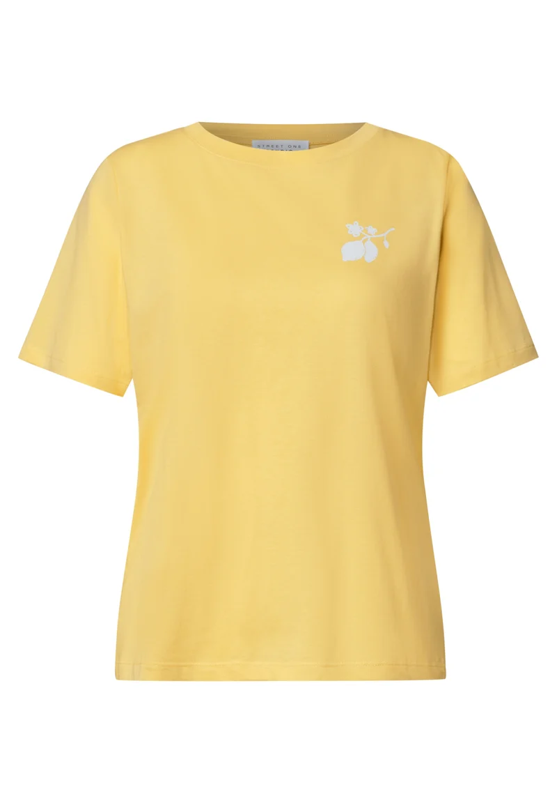 Studio_Shirt w.back print, snap yellow