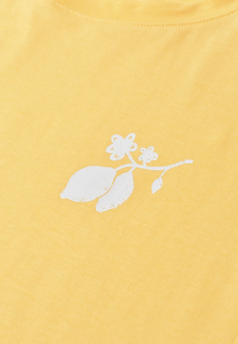 Studio_Shirt w.back print, snap yellow