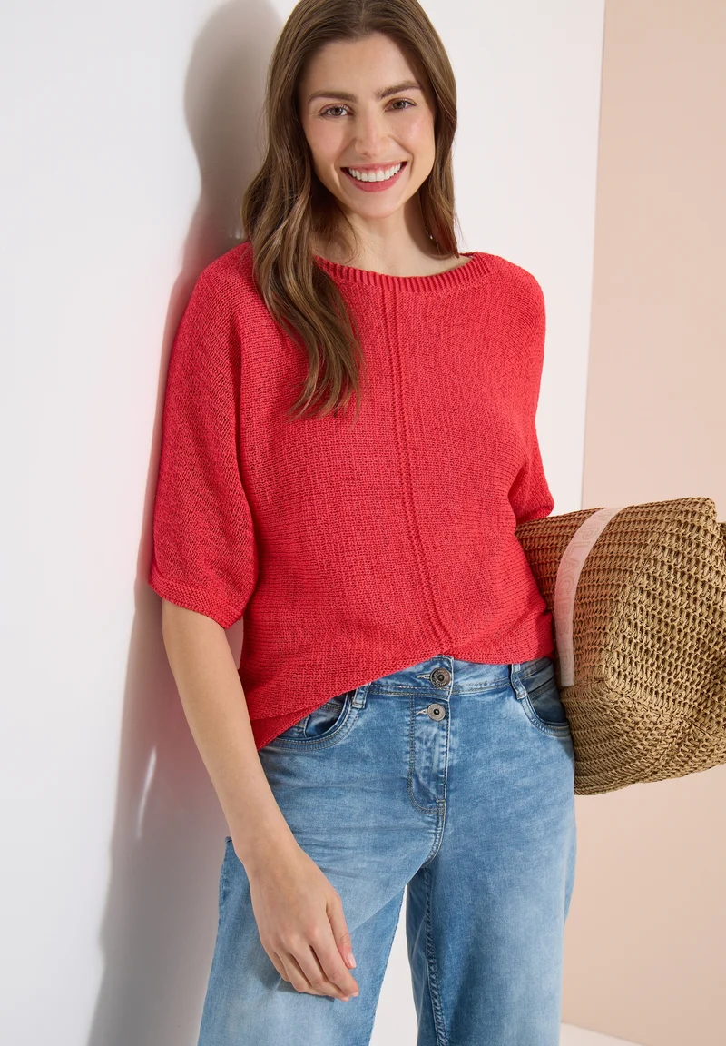 Tapeyarn Dolman, coral