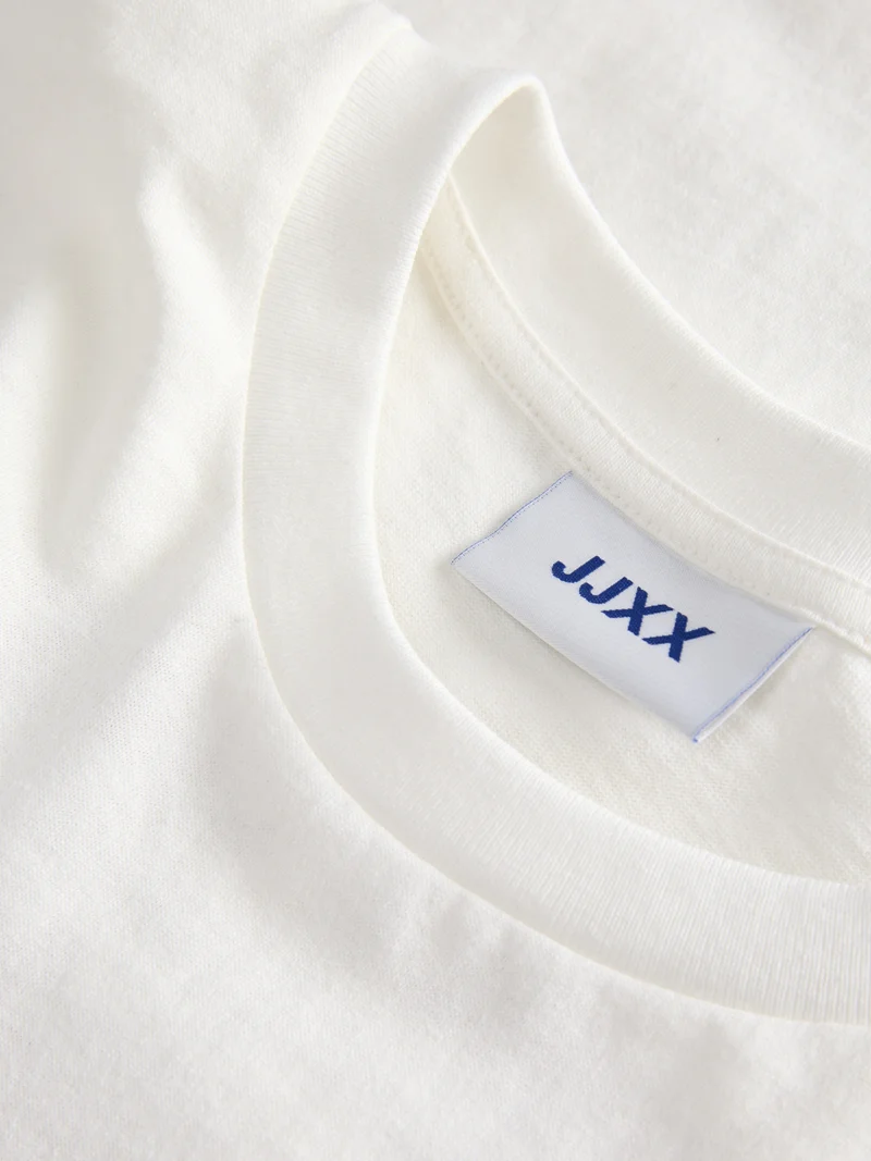 JXMILLOW LOOSE SS TEE JRS STYDSS26, Cloud Dancer/COFFEE CLUB