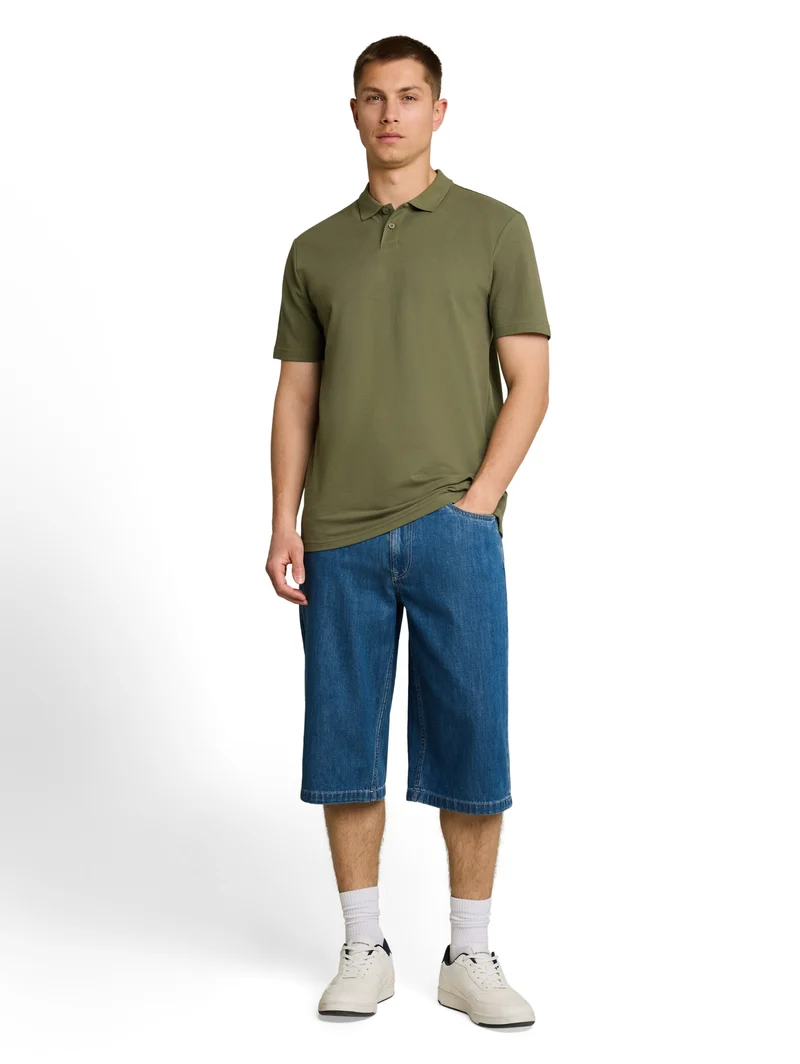 piquee polo, Oak Leaf Green