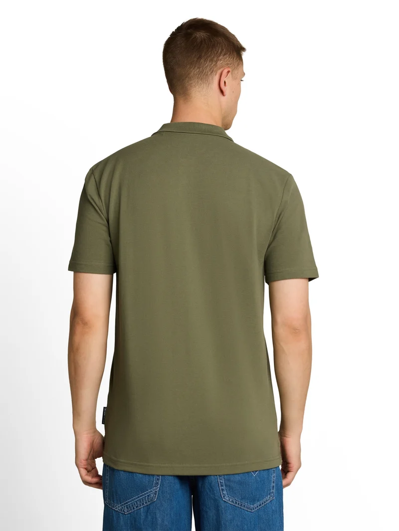 piquee polo, Oak Leaf Green