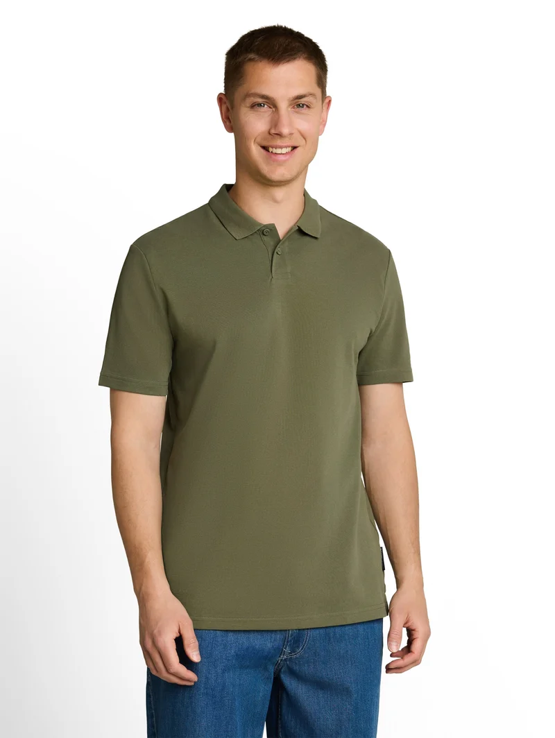 piquee polo, Oak Leaf Green