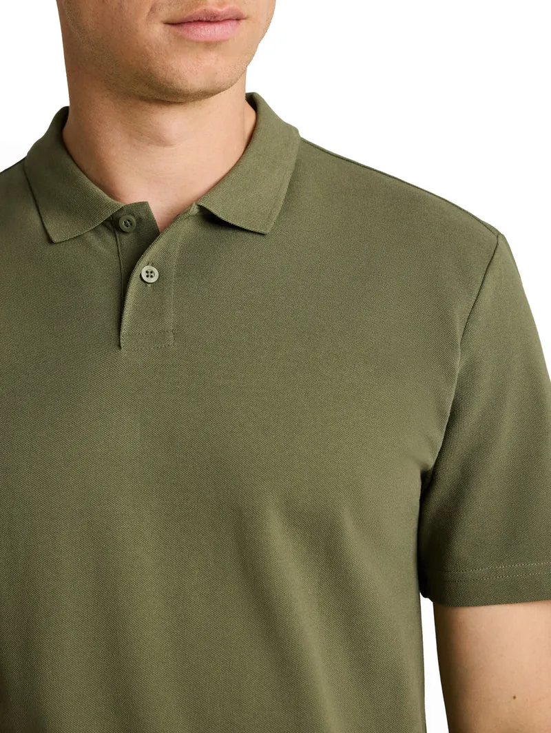 piquee polo, Oak Leaf Green
