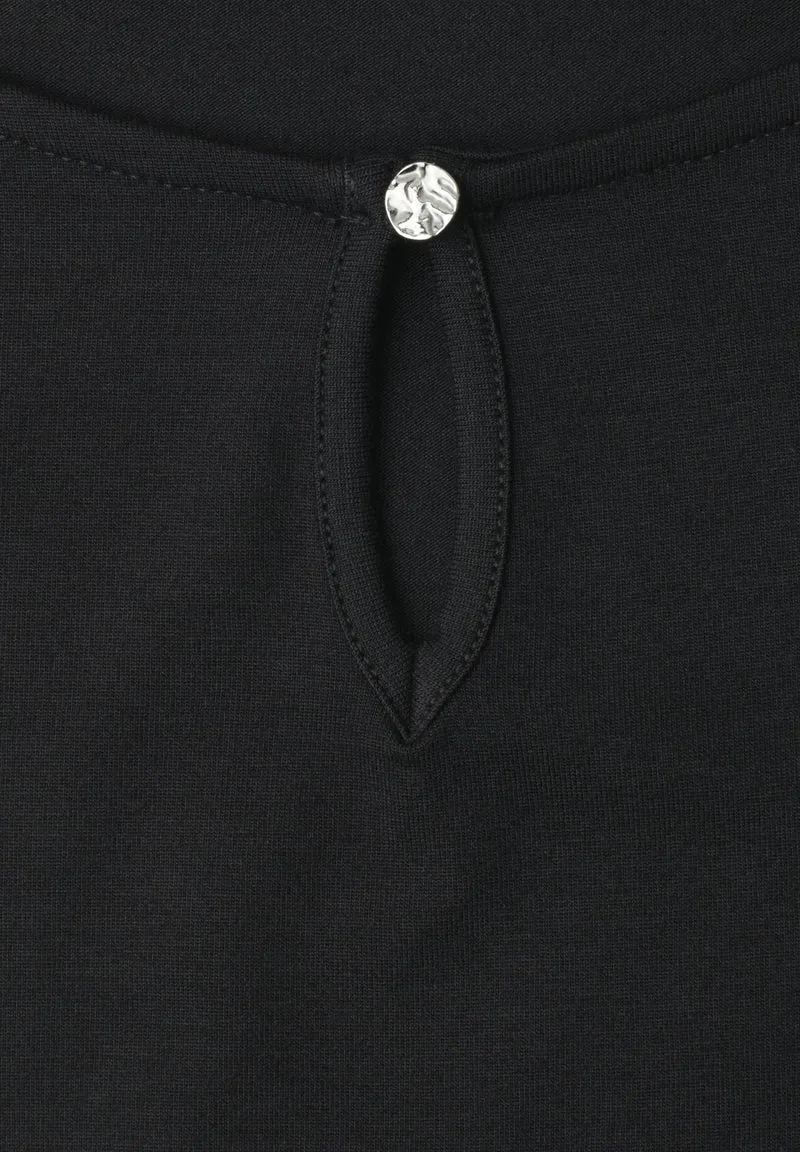 top w.deco detail, Black
