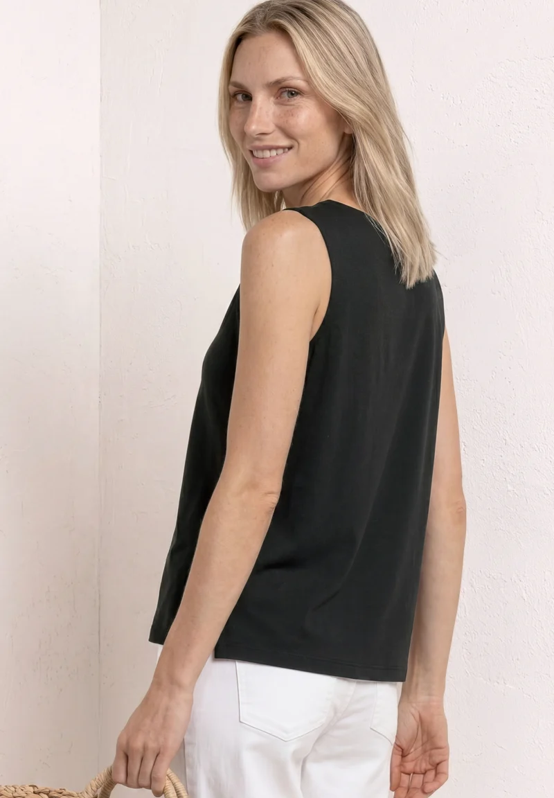 top w.deco detail, Black