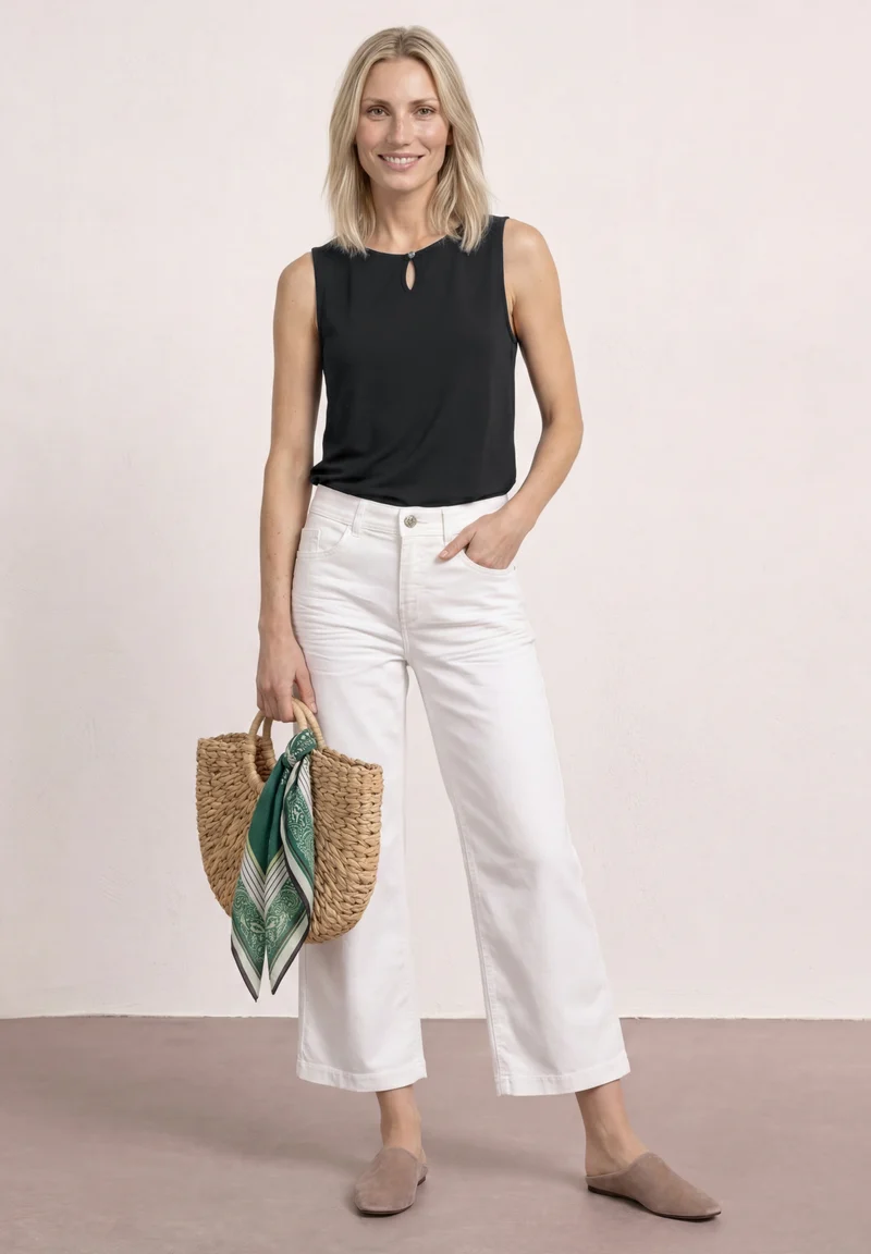 top w.deco detail, Black