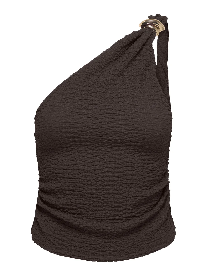 ONLERIKKA ASSYMETRIC CRINKLE TOP PN, Coffee Bean