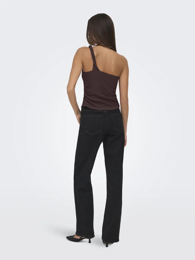 ONLERIKKA ASSYMETRIC CRINKLE TOP PN, Coffee Bean