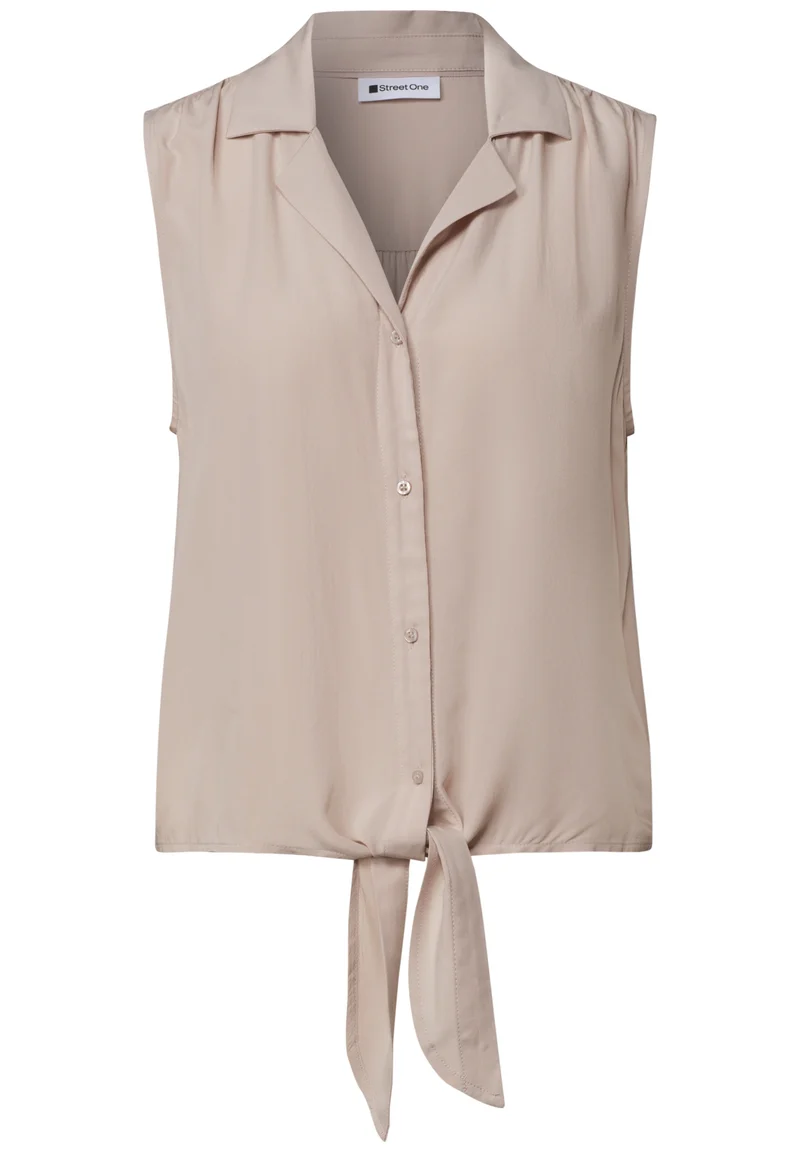 LTD QR Blousetop w bowling col, clay sand