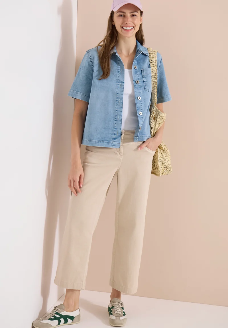 Overshirt Short Sleeve Light B, light blue used wash