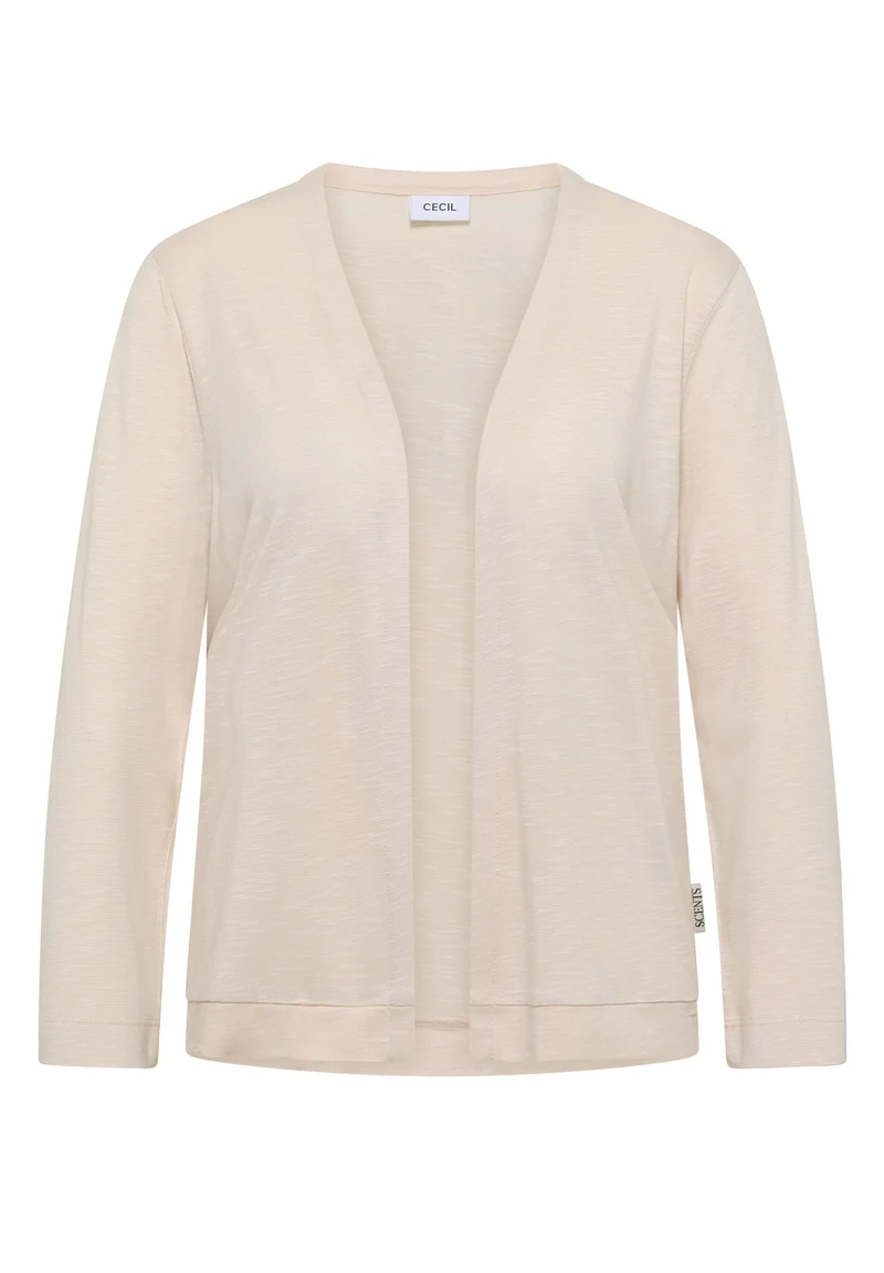 Open T-Shirt Jacket, pearl beige