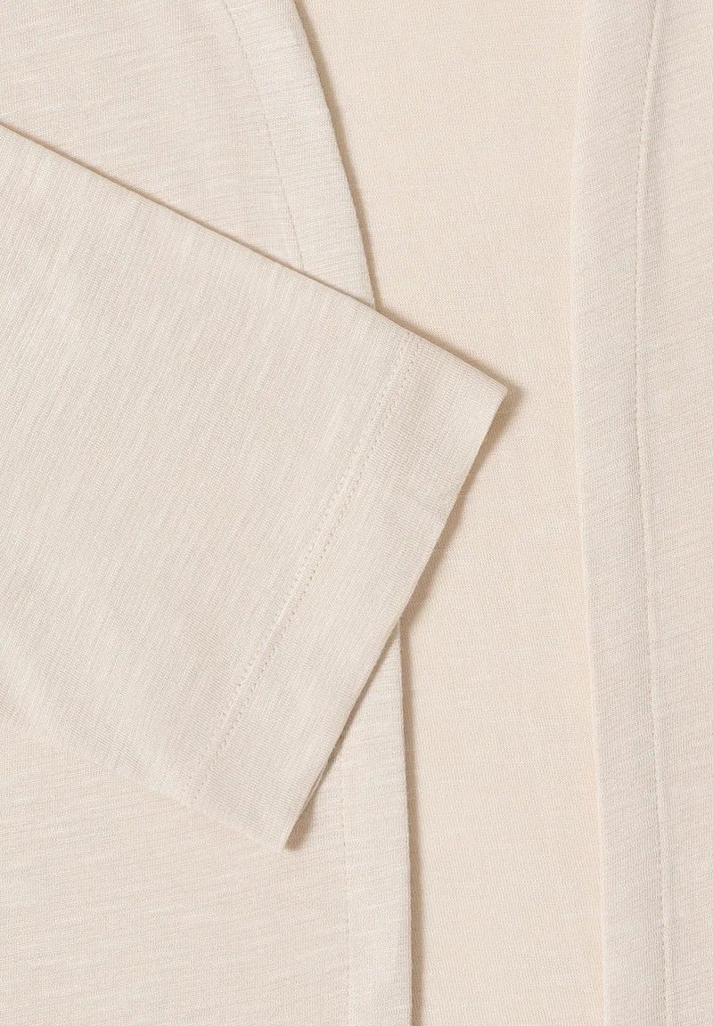 Open T-Shirt Jacket, pearl beige