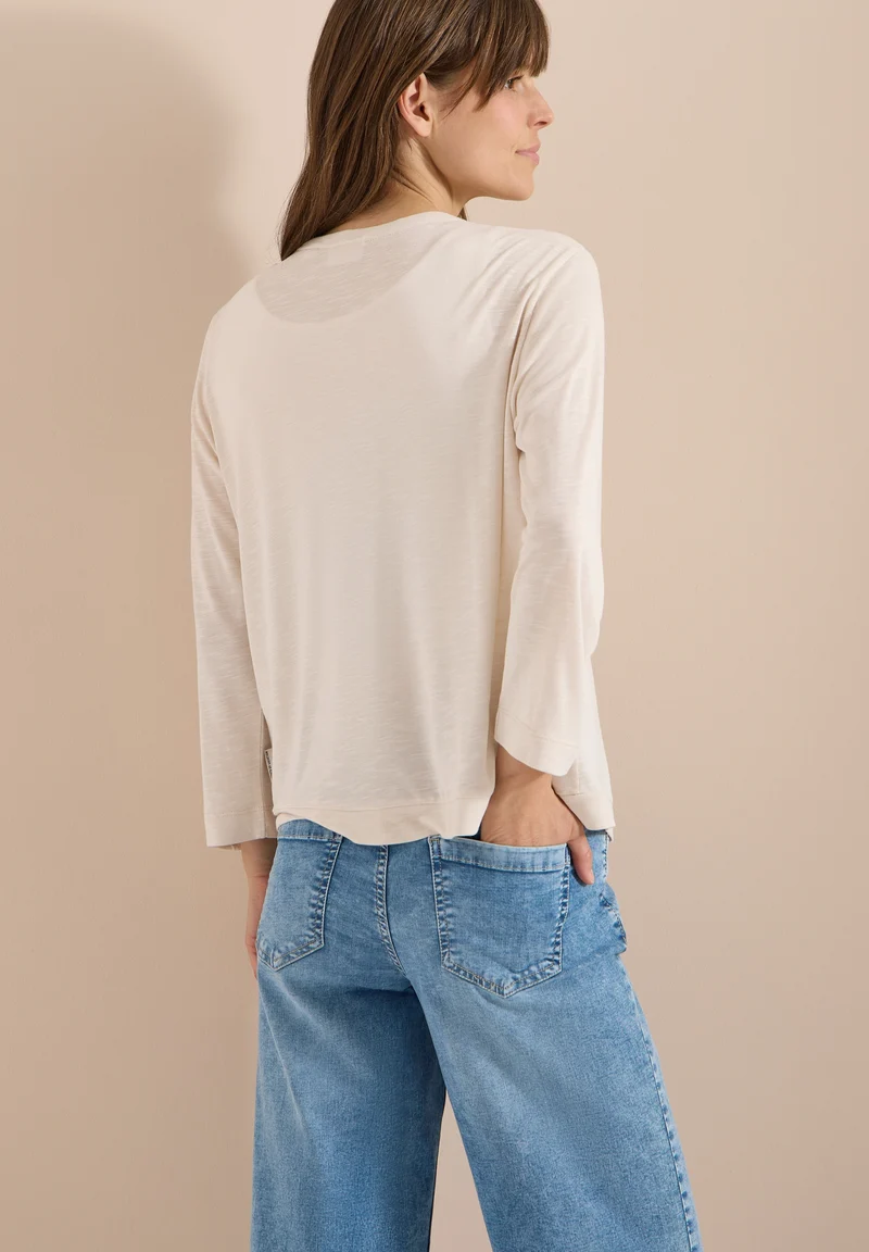 Open T-Shirt Jacket, pearl beige