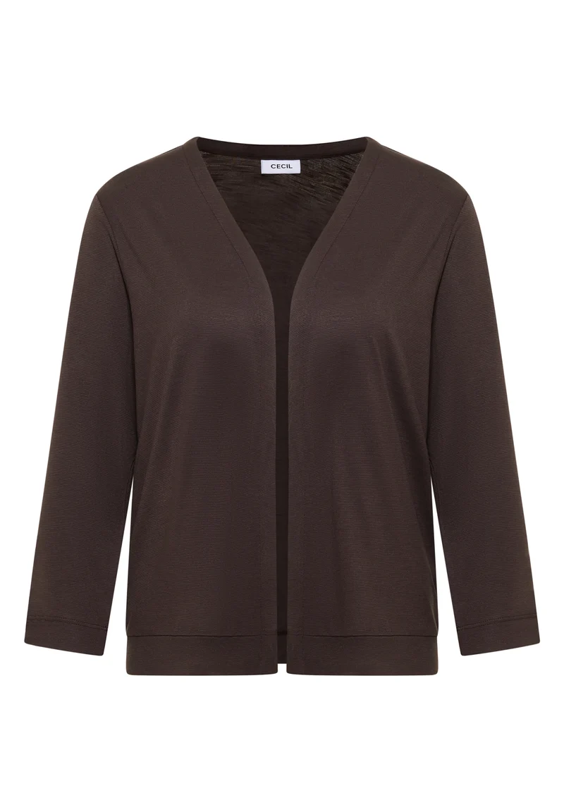 Open T-Shirt Jacket, brown cacao