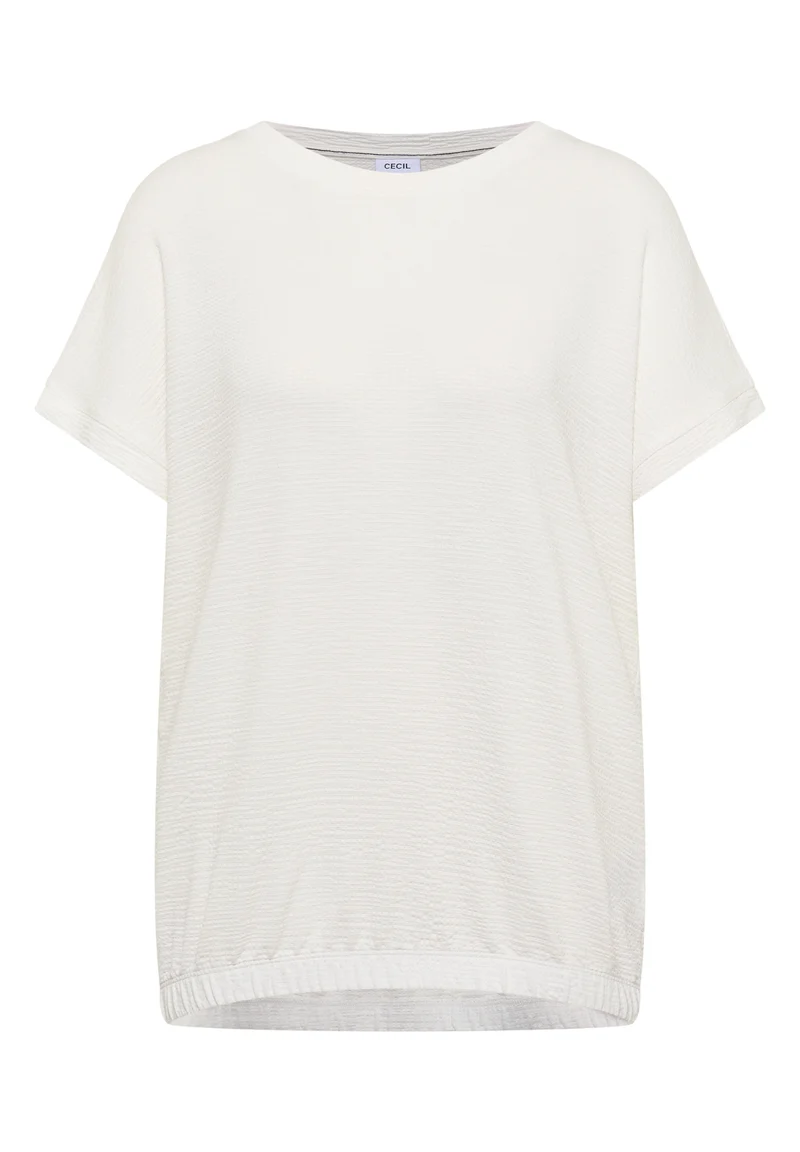 Solid Structure Shirt, vanilla white
