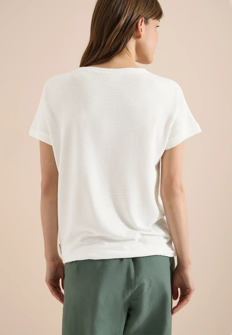 Solid Structure Shirt, vanilla white