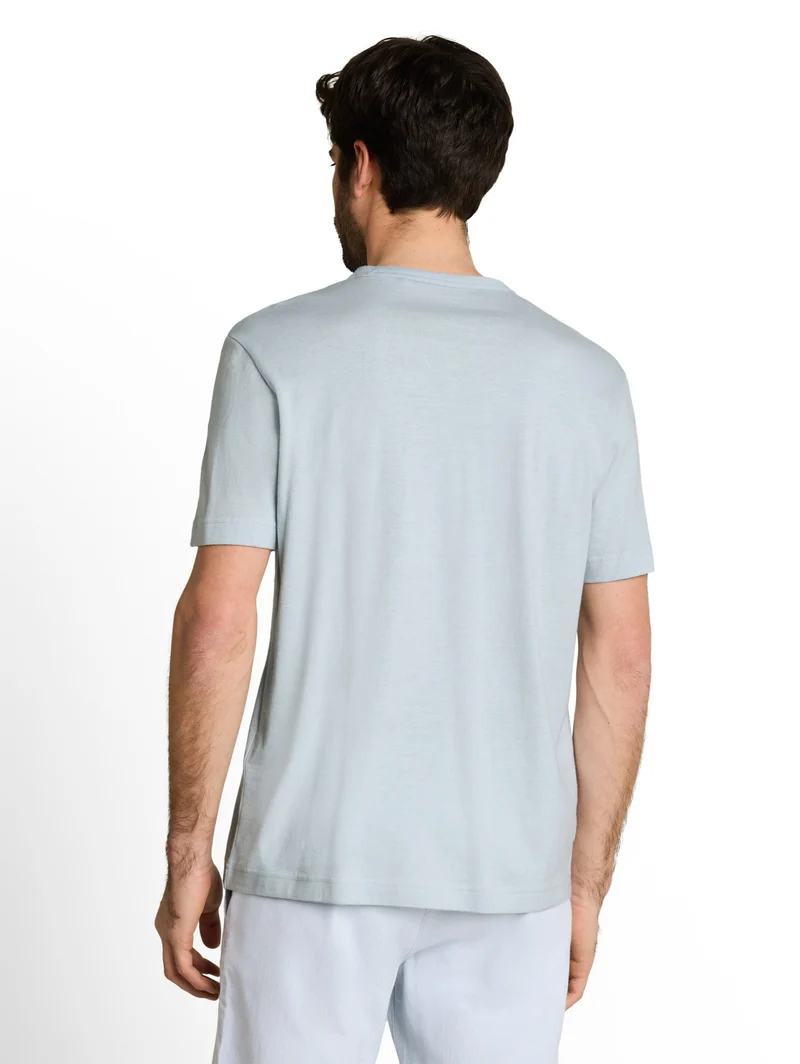 fine striped t-shirt, light blue fine stripe