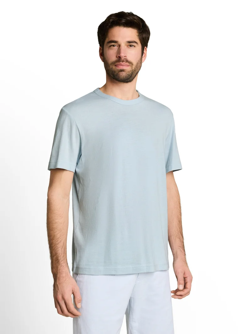 fine striped t-shirt, light blue fine stripe