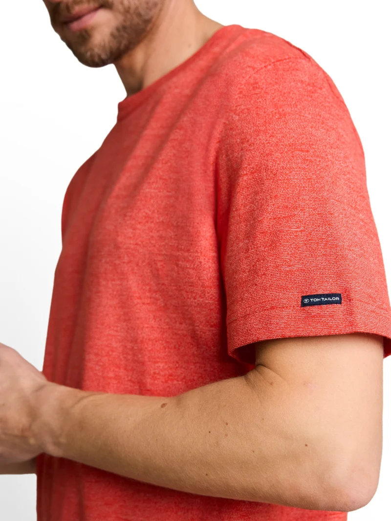 fine striped t-shirt, red fine stripe