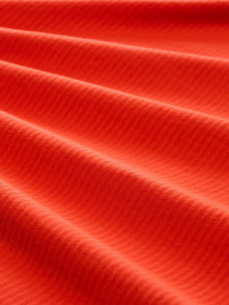 printed t-shirt, orange red