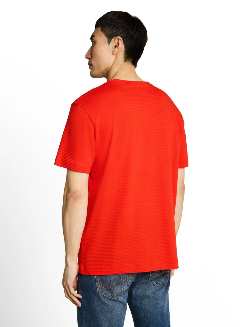 printed t-shirt, orange red