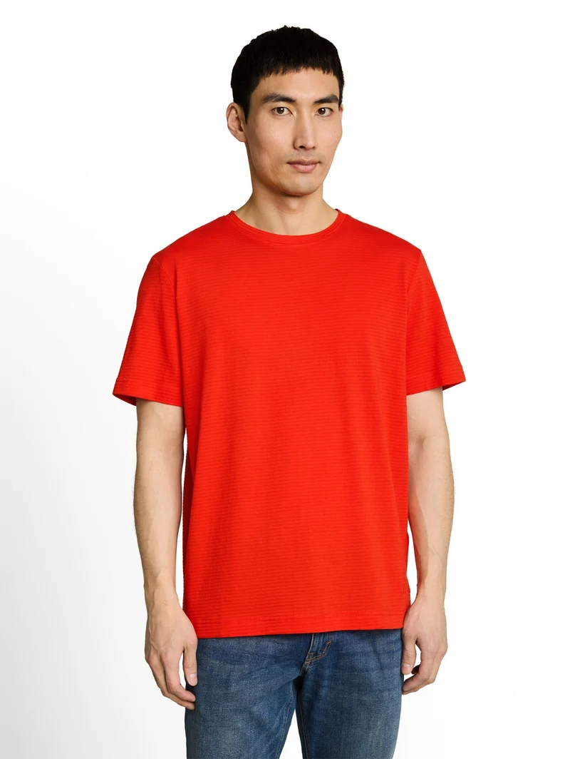 printed t-shirt, orange red
