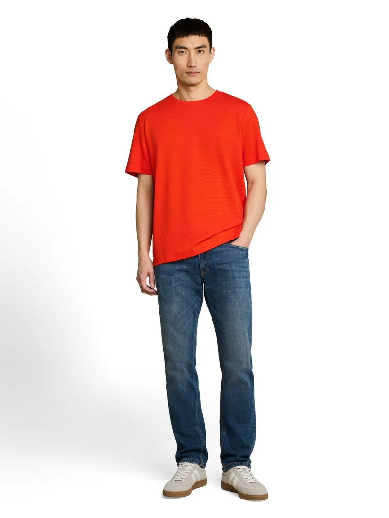 printed t-shirt, orange red